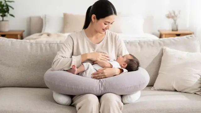 Lagerungskissen für Babys unterstützen Stillposition und fördern gesunden Schlaf