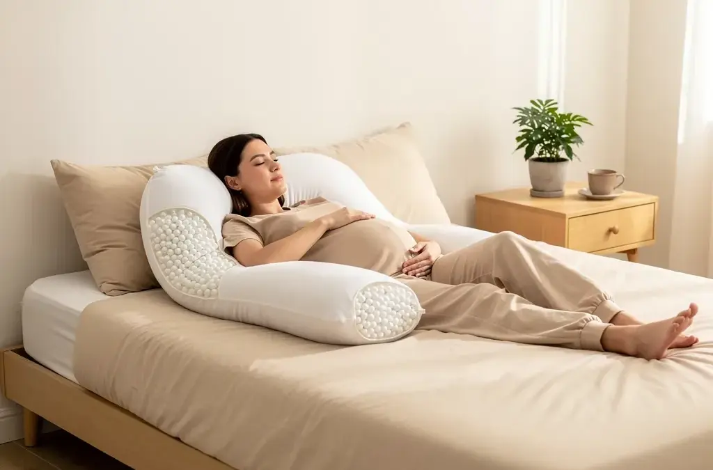 Mikroperlen in Schwangerschaftskissen bieten Komfort und ergonomische Unterstützung für werdende Mütter
