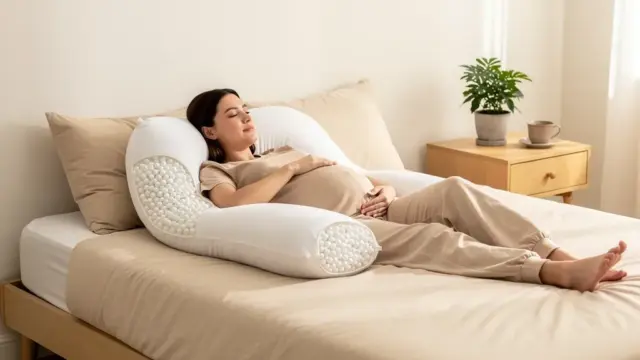 Mikroperlen in Schwangerschaftskissen bieten Komfort und ergonomische Unterstützung für werdende Mütter