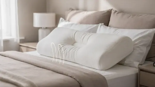 Seitenschläferkissen als Lagerungshilfe bei Rückenschmerzen im Schlafzimmer