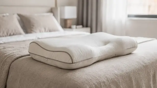 Seitenschläferkissen auf einem Bett als Beispiel für die richtige Härte