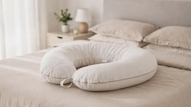 Schwangerschaftskissen auf einem Bett als Motiv zur Qualität guter Modelle