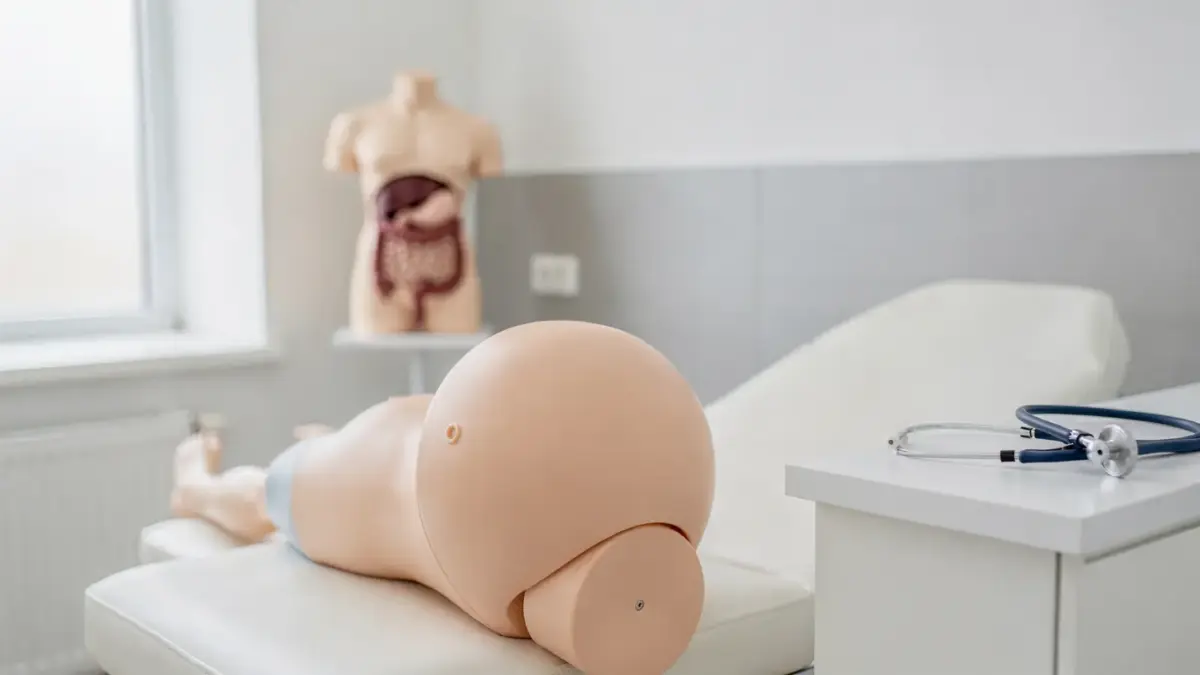 Schwangere mit Arztumgebung zum Thema Reflux in der Schwangerschaft