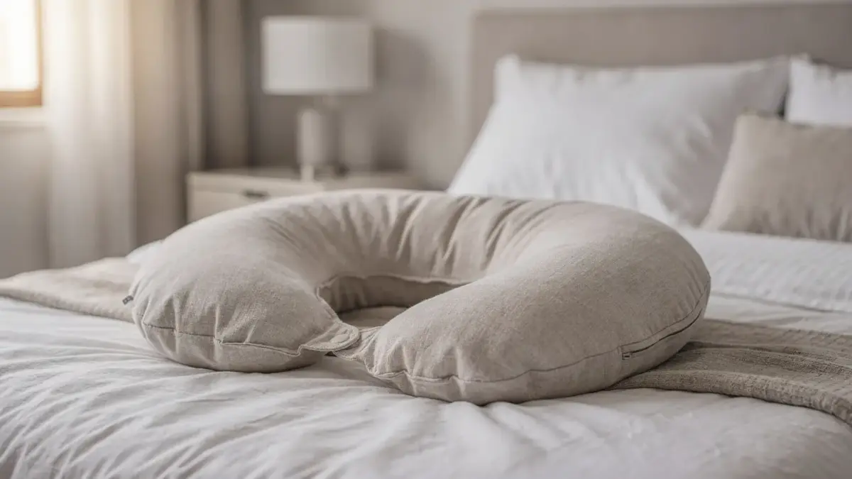 Stillkissen als Lagerungskissen auf dem Bett zur unterstützenden Positionierung