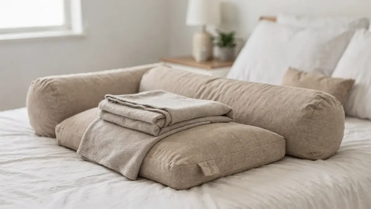 Kissen für die Lagerung nach der Geburt zur Entlastung von Bauch, Becken und Rücken im Wochenbett