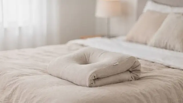 Postpartale Lagerung mit Kissen zur Entlastung einer Dammnaht im Wochenbett