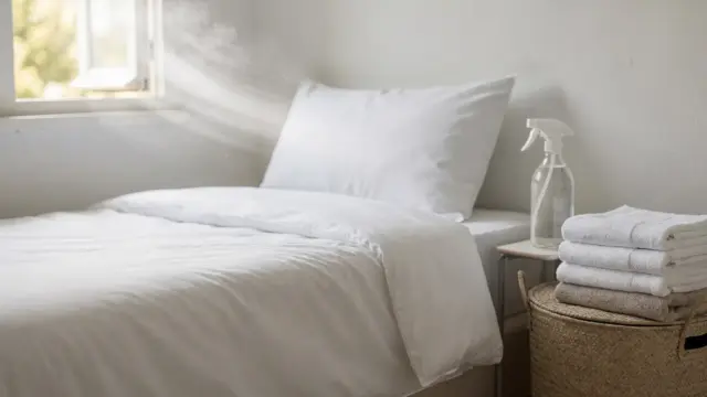 Sauberes Kissen im Schlafzimmer zum Thema Kissen-Geruch loswerden und richtige Pflege