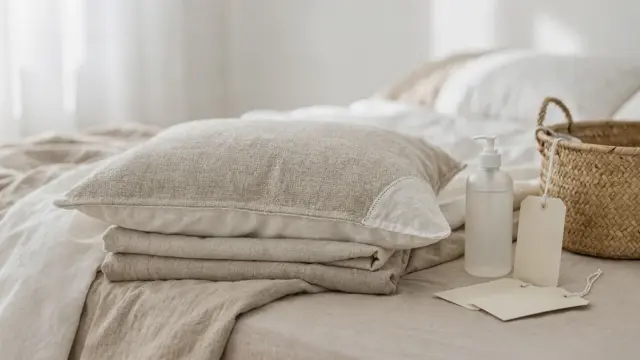 Bio-Kissen pflegen: Naturkissen mit Bezug, Füllung und Pflegehinweisen im Schlafzimmer